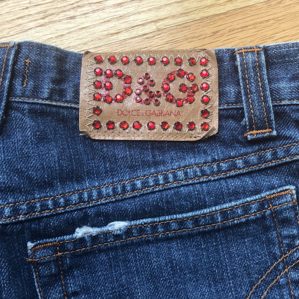 D&G vintage high rise boot cut jeans